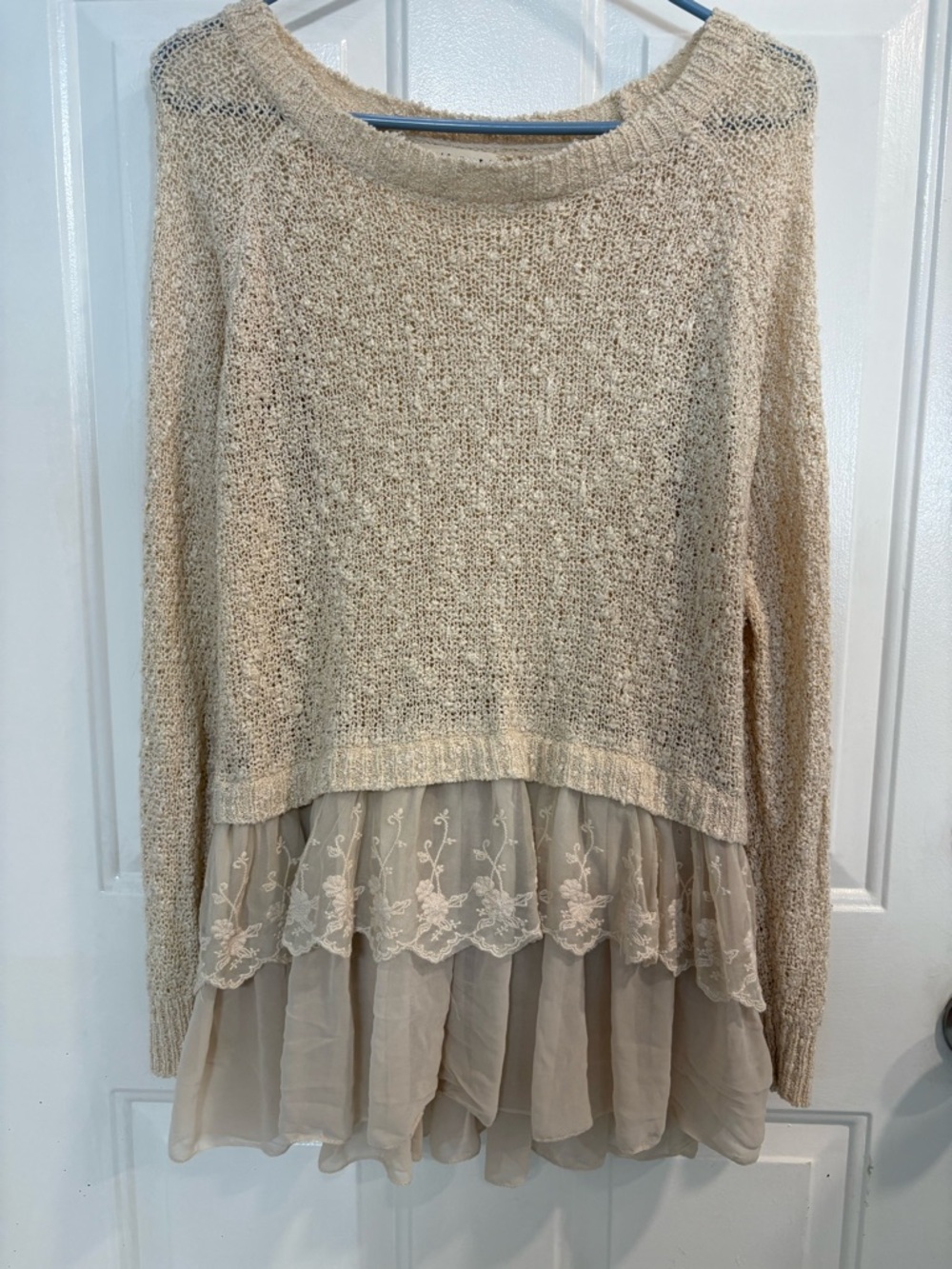 Double Zero Cream Knit sweater dress